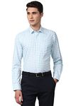 Peter England Men's Slim Fit Shirt (PESFOSLPT10990_Aqua 42)