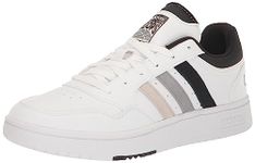 adidas Mens HOOPS 3.0 Sneakers, White/Black/Grey, 5 US