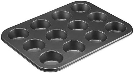 Westmark Baking Meister 32902270 Muffin Mould for 12 Muffins, Non-Stick Coating, Cold-Rolled Steel, Anthracite