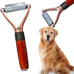 Kenchii Luxury Pet Grooming Rake - Enhance Your Pet's Coat with Precision - Dematting Undercoat Rake for Dogs, Cats - Dog Brush for Shedding