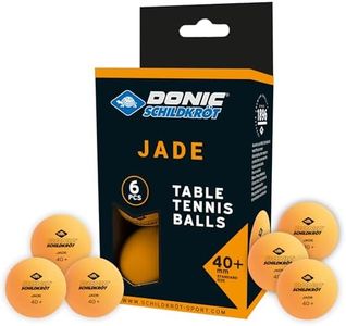 Donic-Schildkröt Pelotas de Tenis de Mesa Jade, Calidad Poly 40+, 6 Piezas en Blister, Naranja, 618378