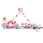 Crazy Craft Customized Kids Name Plate for Room, Handmade Kids Name Wall Hanging with Dancing Ballerina Theme for Kids Room Baby Boy, Girl Room Décor, Door Hanger, Name Plate, Wall Plaque, 4 Letter