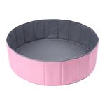 Lotvic Ball Pit, Foldable Baby Ball Pit, Waterproof Kids Ball Pit, Portable Baby Round Ocean Ball Pool, Ball Pit for Baby Toddler Boys Girls Dogs Cats Indoor Outdoor (80cm, Pink)