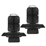 Ezilif Car Seat Protector for Child Seat, 2 Pack 600D Oxford Fabric Car Seats Protectors for Child Seats Fits ISOFIX, Waterproof Baby Seat Protector with Pockets and Thick Pad Cover for Kids