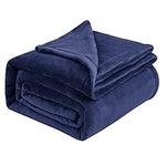 IR Imperial Rooms Fleece Blanket Throws for Sofas – Soft Fluffy 400 GSM Silk Touch Warm Blankets for Bed and Couch Bed Throw for Bedroom, Travel (Navy Blue, Throw/Single (130X150CM))