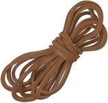 TOFL Logger Style Leather Boot Laces | 108 inch long | 2 Leather Strips [1 Pair] (Brown)