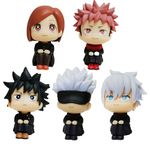 5pcs Anime Itadori Yuji Look Up Figure Model Fushiguro Megumi Nobara Kugisaki Cute Q Version Collectibles Action Figure Statue Desktop Decoration 3.1 inch
