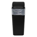 Ortodayes 14 L Swing Lid Trash Can, Plastic Waste Bin with Lid Pack of 1