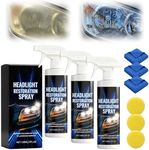 Car Headlight Care Spray, 2026 Upgrade Headlights Restoration Kit for Foggy Yellowing Oxidation, Advanced Headlight Restorer Kit for Car Head Light Polish (3)