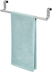 iDesign Forma Porte-Serviettes Sans Perçage, Grand Support Serviette en Acier Inoxydable, Argenté
