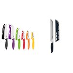 Zyliss E920144 6 Piece Knife Set | Multiple Sizes & E920208 Comfort Bread Knife | 20.5 cm/8 Inch | Japanese Stainless Steel | Black/White | Kitchen Knife | Dishwasher Safe | 5 Year Guarantee