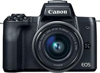 Canon EOS M50 Mirrorless Vlogging Camera Kit with EF-M 15-45mm Lens, Black