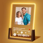 Cozifitgear Personalized Night Light with Spotify Plaque, Customized Gifts with Photos for Boyfriend Girlfriend,Customized Anniversary Memorial Christmas Birthday Gifts for Couples Her Him