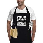 APRONPANDA Funny Cooking Aprons for Men and Women Chef, Adjustable BBQ Grill Apron with Pockets - Birthday, Thanksgiving, Christmas Gifts for Women, Wife, Husband, Mum, Dad