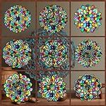18 Pack Color Mandala Window Clings