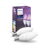 Philips Hue White Colour Ambiance E14 Candle Smart App Controled Bulb Twin Pack