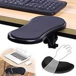 Computer Arm Rest for Desk Extender,Ergonomic Arm Rest Support for Desk Armrest,Keyboard Wrist Rest Mouse Pad,Wrist Cushion Support with Memory Foam Wrist Support for Computer Laptop Working Gaming