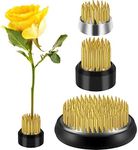 3 Pieces Flower Holder Floral Arranger Japanese Floral Pins Round Flower Arranger Floral Arrangement Holder for Flower Arrangement, Plant Fixation 0.91 Inch, 1.02 Inch, 2.36 Inch(Gold)