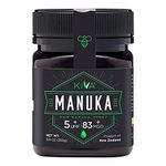 Kiva Raw Manuka Honey, Certified UMF 5+ | MGO 83+ | 100% Pure Genuine New Zealand (8.8 oz/250g Bottle) | Non-GMO | No Antibiotics | Traceable | UMF & MGO Certified