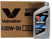 Valvoline 4-Stroke Motorcycle Full Synthetic SAE 20W-50 Motor Oil 1 QT, Case of 6
