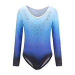 Sinoem Gymnastics Leotards for Girls Long Sleeve/Sleeveless Gradient Color Sparkle Leotard Dancing Ballet Gymnastics Athletic for Little Girl