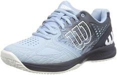 Wilson Women's Tennis Shoes, KAOS COMP 2.0 W, Blue/Grey/White, Size: 5, For All Surfaces, All Player Types, WRS328110E050