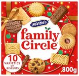 McVitie's Family Circle 2 x 10 premium varities Assortment of Creams Chocolate Jam & Sweet Biscuits 800g single pack Bulk cookies Perfect for Gifting on Christmas, Birthday to Mum, & Dad by zamfoods