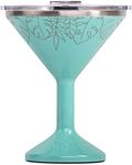 ORCA Tini 13oz Stainless Steel Martini Glass | Temperature Insulated Tumbler for Every Outdoor, Picnic, Poolside, Beach & Patio Party — Palm Seafoam