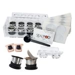 SEAL POD Refillable Pods - Stainless Steel Reusable Capsules Compatible for Nespresso Machines (10 Pods, 100 Lids)