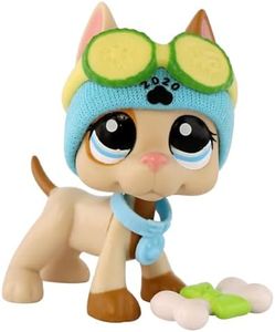 Mini Pet LPS Cats and Dogs Collie Short Hair Cat Great Dane Cocker Spaniel Dachshund Dog and More, Rare Littlest Toys and Accessories for Kids (Beige Great Dane)