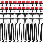 Kalolary 150PCS Drip Irrigation Kit Accessories Plant Watering System Adjustable Micro Flow Drip Irrigation Dripper DIY Automatic Irrigation Set for Gardens, Lawns, Greenhouses