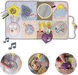 Taf Toys Newborns & Toddlers Busy Board with Music & Lights 13 Montessori Activities Baby Safe Mirror, 3D Activities, Textures & a Baby Teether Develops Motor Skills, Senses & Eye Hand Coordination