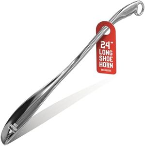 OrthoStep Shoe Horn Long Handle Metal 24 inch - Durable and Sturdy for Shoes and Boots