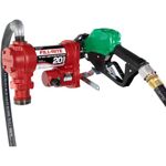 Fill-Rite FR4210HD 12V 20 GPM Fuel Transfer Pump w/Discharge Hose & Auto Nozzle (Green)