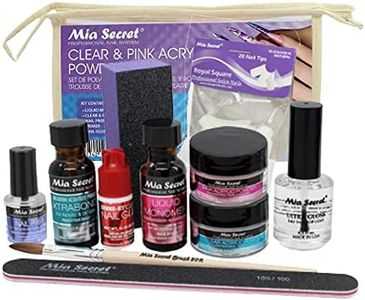 Mia Secret Acrylic Nail Kit/set For beginners - Nails Kit With Pink Acrylic Powder and Clear Acrylic Powder With Everything - Starter Kit de Uñas Acrilicas Mia Secret - Kit de Uñas Mia Secret Completo