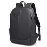 HEROIC KNIGHT Laptop Backpack with USB Charging Port 15.6 Inch Water-Resistant Work Travel Rucksack Lightweight Anti-Theft Business Computer Bag Casual Daypack for Women and Men- Black