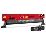 Firehawk LED Light Bar 20 Inch 50,000LM, 2024 New Japanese L-A-B Chips, Spot Flood Combo Beam, Driving Off Road Fog Work for Truck Pickup ATV UTV SUV Cart IP68 Waterproof with 12V Wiring Harness kit