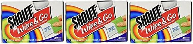 Shout Stain Remover Wipes-12 ct. (Pack of 3)