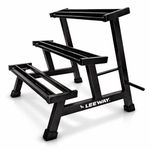 NB Leeway Dumbbell Stand for Home | 3-Tier Dumbbell Rack Stand for Home Gym Workout | Heavy Duty Dumble Weight Rack | Space-Saving | 200 Kg Capacity Dumbell Holder