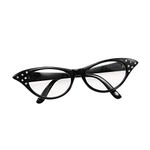 Gorgeous Female 50's Black Glasses (1 Pc.) - Perfect Accessory for Retro-Themed Parties, Events, Everyday Wear, & More