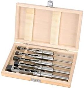 Draper 40406 5-Piece Hollow Square Mortice and Chisel Bit Set