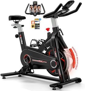 Wenoker Exercise Bike Magnetic APP Compatible, Indoor Cycling Spin Bike for Home Gym Use, Exercise Equipment with LCD Display, Tablet Holder for Cardio Training