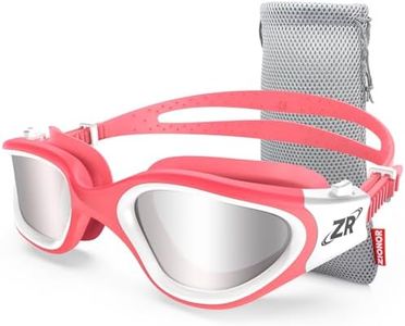ZIONOR Swim Goggles, G1 Polarized Swimming Goggles UV Protection Anti-fog Adjustable Strap for Adult Men Women (Polarized Light Mirror Silver Lens)