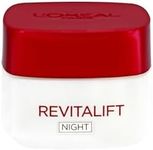 L’Oréal Paris Revitalift Hydrating Night Cream, Anti-Wrinkle Moisturising Formula to Reinforce Skin Elasticity, Smoother and Firmer Skin, Pro-Retinol and Elasti-Peptides, 50ml