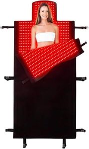 FUIART 2026 Upgraded Dual Wavelength LED Beads 660nm&850nm Red Light Therapy Blanket Full Body, Used to Face and Body Pain Relief Skin Health,Gifts for Women Men Mom Dad,75" x 34'' (Black)