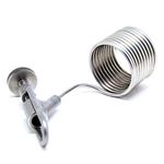 QiiMii 304 Stainless Steel Sampling Coil Defoamer, Beer Brewing Sampling Valve Coil Defrother Home-brew Fermenter Accessory