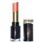 Revlon Lipstick, Super Lustrous Glass Shine Lipstick, High Shine Lipcolor with Moisturizing Creamy Formula, Infused with Hyaluronic Acid, Aloe and Rose Quartz, 002 Dewy Peach, 0.15 Oz/ 4.2g