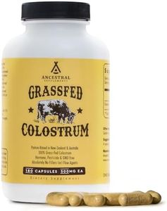 Ancestral Supplements Grass Fed Beef Colostrum Supplement, 3000 mg, Offers Immune Support and Promotes Gut Health, Athletic Performance, Healthy Iron Levels, Growth and Repair, Non GMO, 180 Capsules