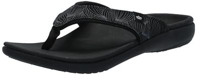 Spenco Women's Support Flip-Flop, Black, Numeric_8 Wide