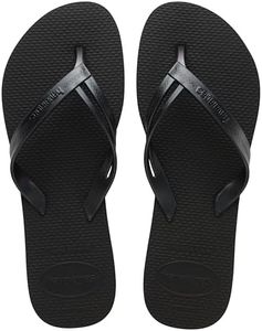 Havaianas Women's Elegance Flip-Flop, Black, 6/7 UK